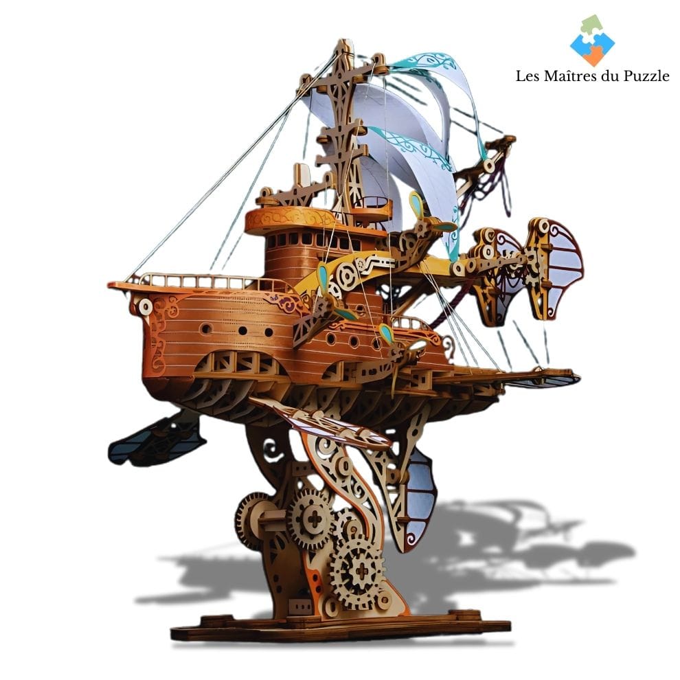 Puzzle 3d bois - Bateau volant