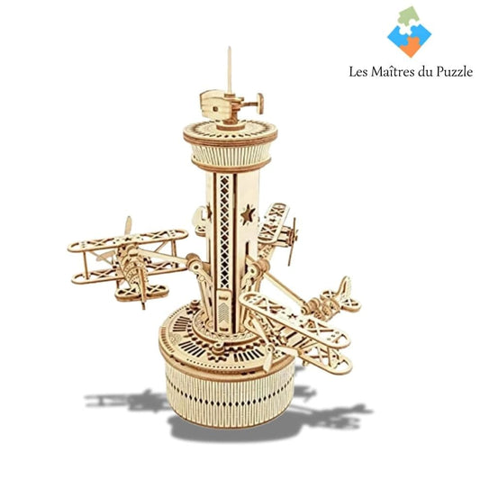 Puzzle 3d bois - Tour de contrôle d'avion