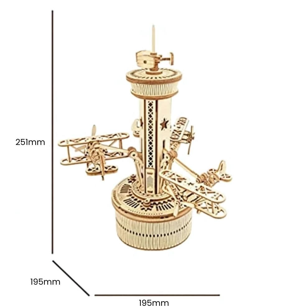 Puzzle 3d bois - Tour de contrôle d'avion