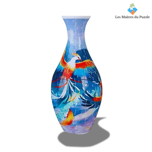 Puzzle 3d - Vase à motif d'oiseaux