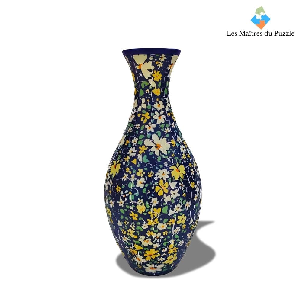 Puzzle 3d - Vase bleu fleurie