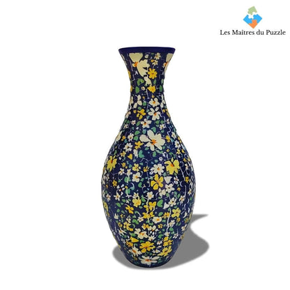 Puzzle 3d - Vase bleu fleurie