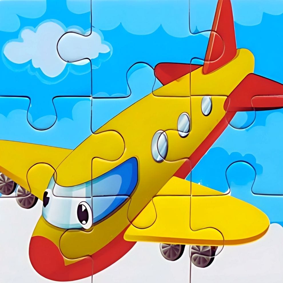 Puzzle - Avion - 9 pièces