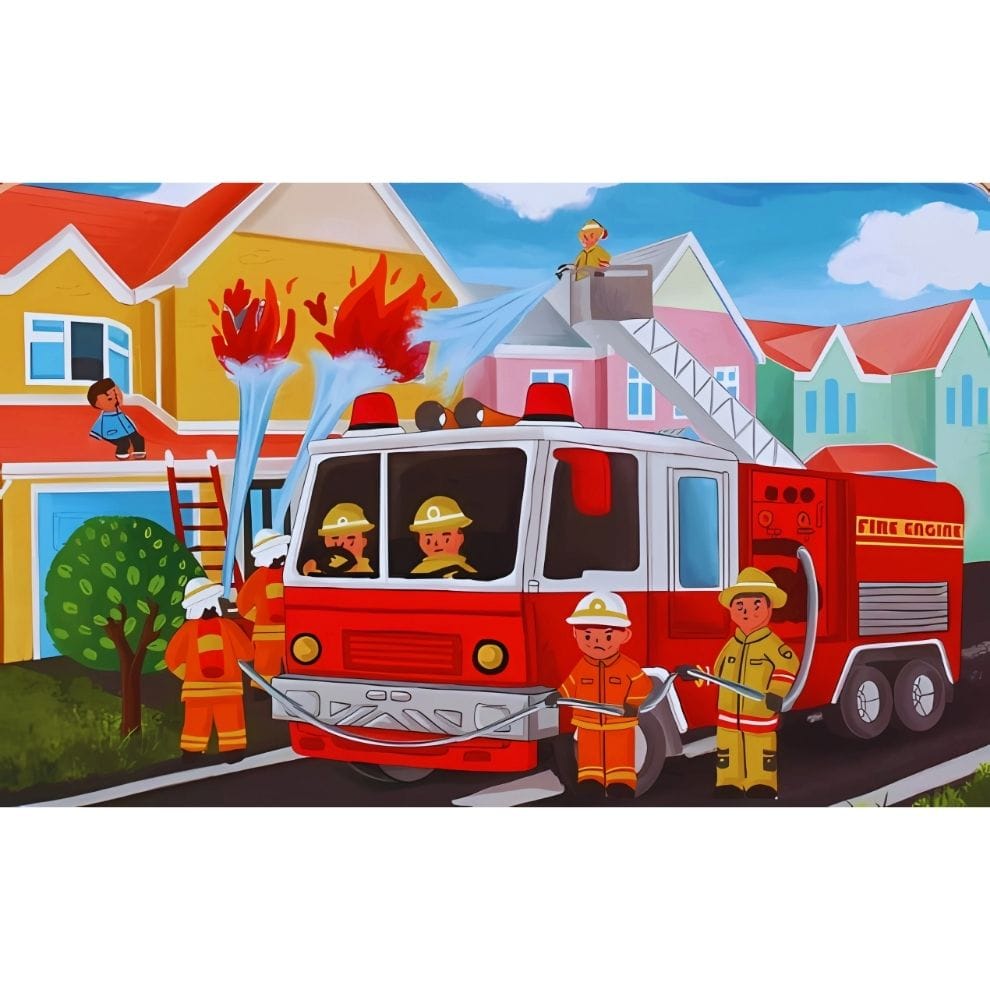 Puzzle - Camion pompier - 60 pièces