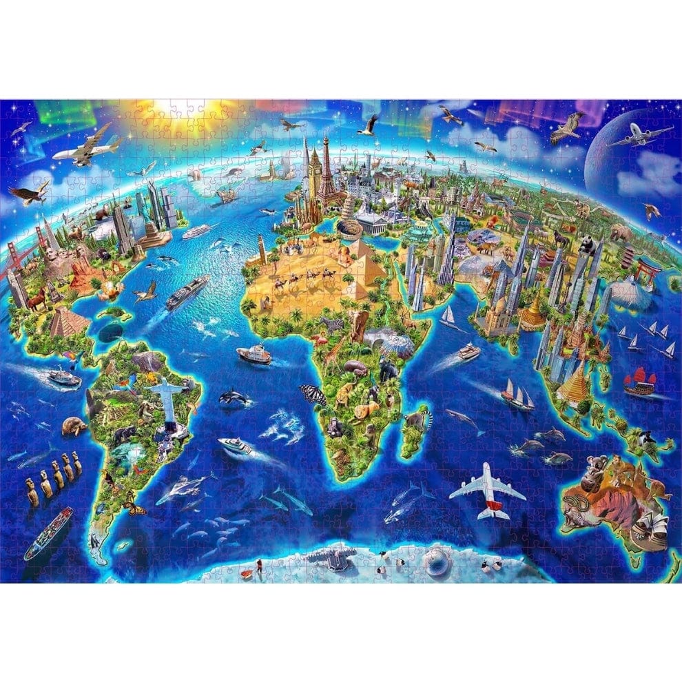 Puzzle - Carte du Monde - 1000 pièces