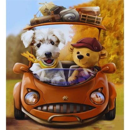 Puzzle - Dog Driving - 100 pièces