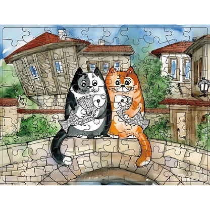 Puzzle - Fishing Cats - 100 pièces