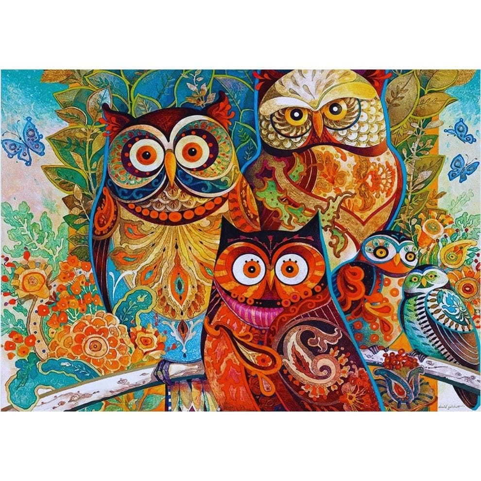 Puzzle - Owl Painting - 1000 pièces