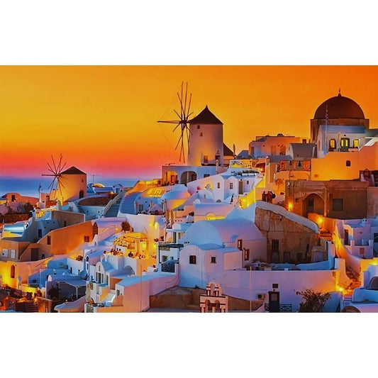 Puzzle - Santorini at sunset - 150 pièces