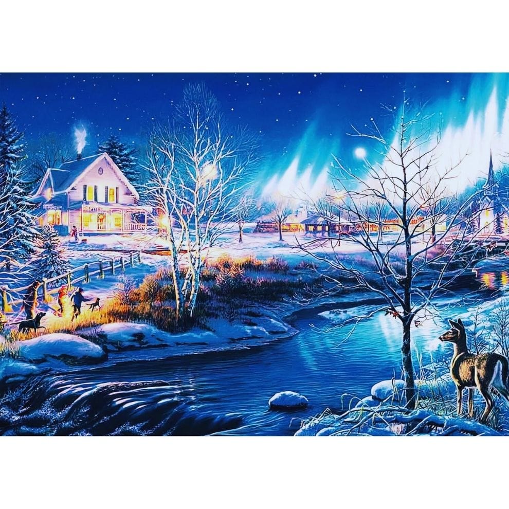 Puzzle - Snow Night - 1000 pièces