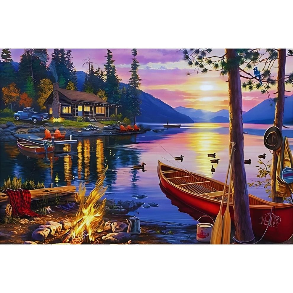 Puzzle - Sunset on the Lake - 150 pièces