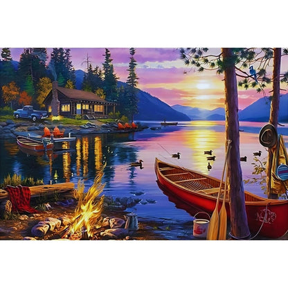 Puzzle - Sunset on the Lake - 150 pièces