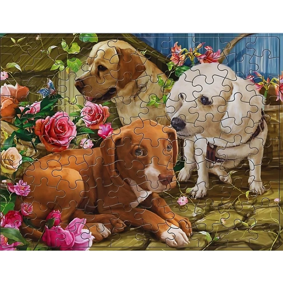 Puzzle - Three Dogs - 100 pièces