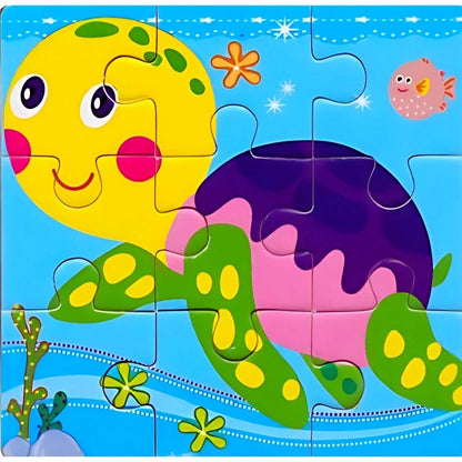 Puzzle - Tortue - 9 pièces