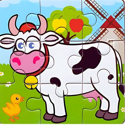 Puzzle - Vache - 9 pièces