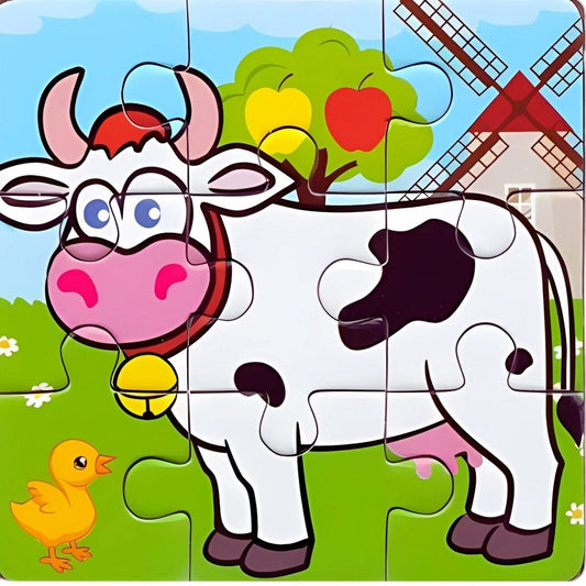 Puzzle - Vache - 9 pièces